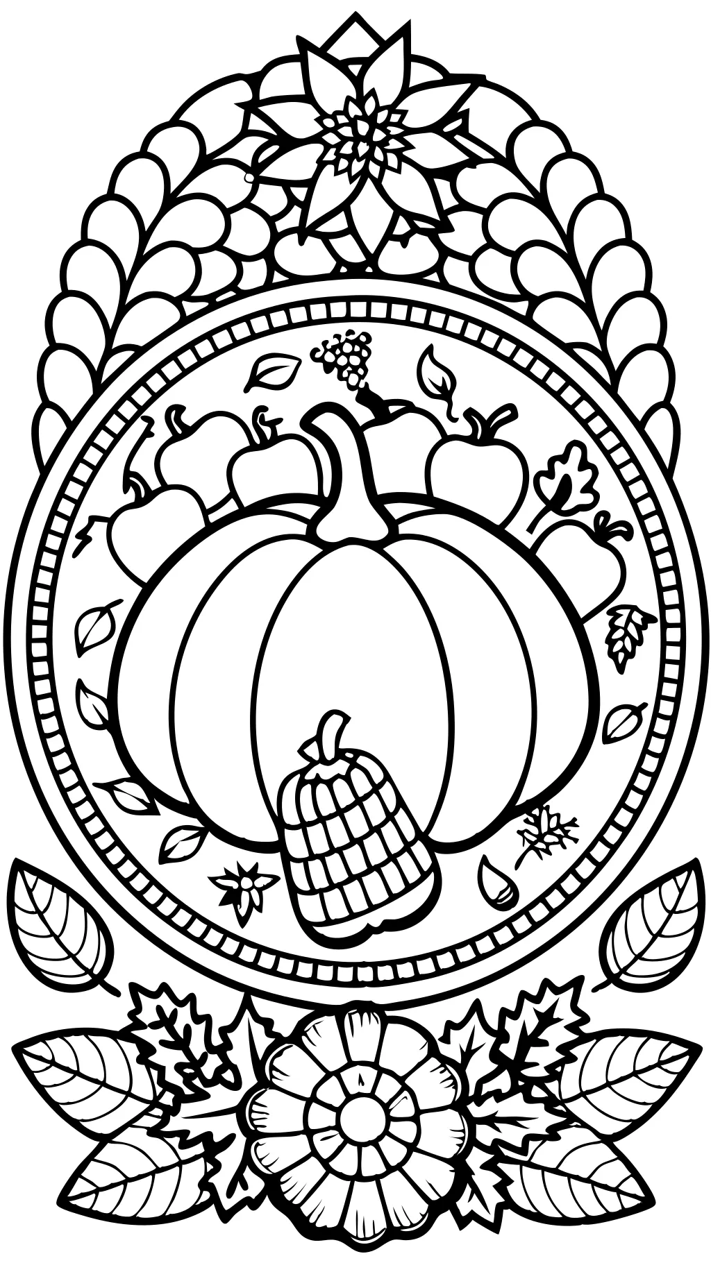 thanksgiving coloring pages adult